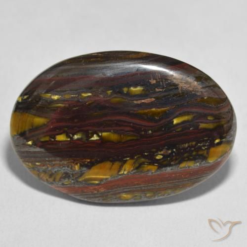 37.29ct 天然 彩色 虎眼石矩阵, 椭圆形, 不透明