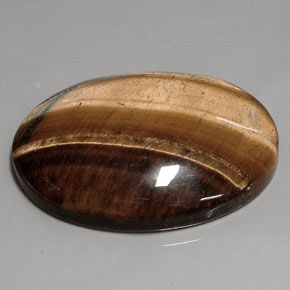 75.54克拉天然虎眼石，椭圆形切割，不透明