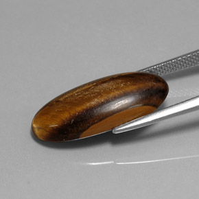 10.15克拉天然虎眼石，椭圆形切割，不透明