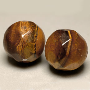 天然棕色Tiger's Eye，球形，10.61毫米，不透明