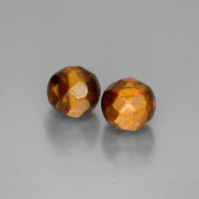 天然棕色Tiger's Eye，球形，10.35毫米，不透明