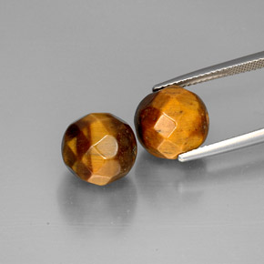 天然棕色Tiger's Eye，球形，10.35毫米，不透明