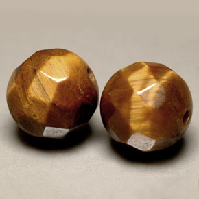 天然棕色Tiger's Eye，球形，10.23毫米，不透明