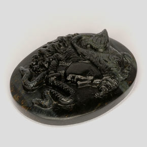 122.90克拉天然多色Tiger's Eye，异形，44×35.4毫米，不透明