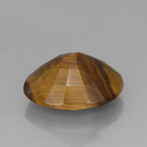 14.10克拉天然棕色Tiger's Eye，椭圆形切割，18.6×14.7毫米，不透明