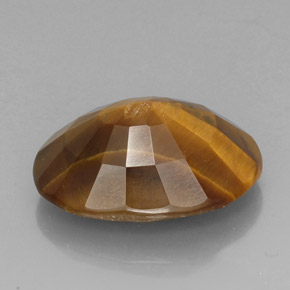 18.43克拉天然棕色Tiger's Eye，椭圆形切割，21.3×15.4毫米，不透明
