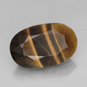 13.19克拉天然多色Tiger's Eye，椭圆形切割，19.7×12.5毫米，不透明
