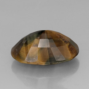 13.19克拉天然多色Tiger's Eye，椭圆形切割，19.7×12.5毫米，不透明