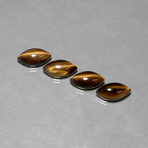 天然棕色Tiger's Eye，马眼形，11.9×6.1毫米，不透明