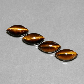 天然棕色Tiger's Eye，马眼形，11.9×6.1毫米，不透明