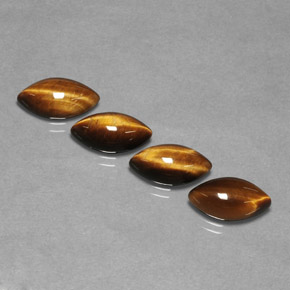 天然棕色Tiger's Eye，马眼形，11.8×6.2毫米，不透明