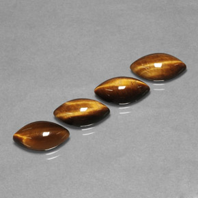 天然棕色Tiger's Eye，马眼形，11.8×6.2毫米，不透明