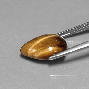 5.31克拉天然虎眼石，梨形，不透明