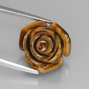 12.32克拉天然多色Tiger's Eye，异形，16.3×15.9毫米，不透明