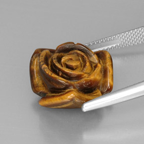 12.32克拉天然多色Tiger's Eye，异形，16.3×15.9毫米，不透明