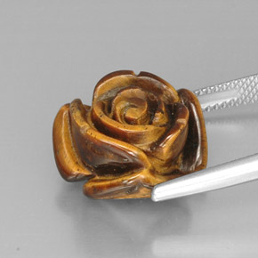 12.41克拉天然多色Tiger's Eye，异形，14.9×14.9毫米，不透明