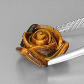 12.37克拉天然多色Tiger's Eye，异形，16.5×15.6毫米，不透明