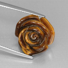 11.35克拉天然多色Tiger's Eye，异形，15.7×15.6毫米，不透明