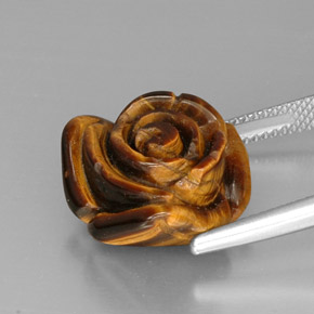 13.03克拉天然多色Tiger's Eye，异形，16.1×15.8毫米，不透明