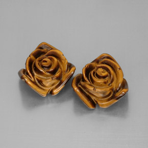 天然棕色Tiger's Eye，异形，16.3×15.5毫米，不透明