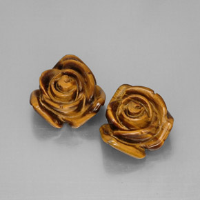 天然棕色Tiger's Eye，异形，16.4×15.8毫米，不透明
