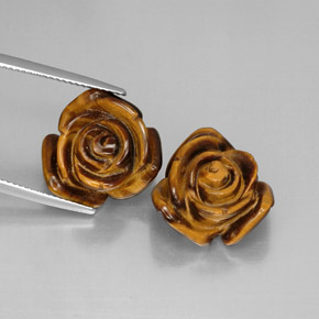 天然棕色Tiger's Eye，异形，16.4×15.8毫米，不透明