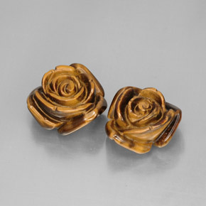 天然棕色Tiger's Eye，异形，16.2×15.5毫米，不透明
