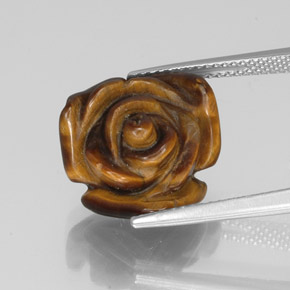 9.71克拉天然棕色Tiger's Eye，异形，15.1×14.9毫米，不透明