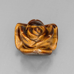 12.81克拉天然棕色Tiger's Eye，异形，16×15.8毫米，不透明