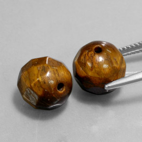 天然棕色Tiger's Eye，球形，10.28毫米，不透明