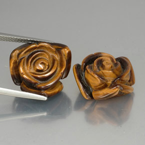 天然棕色Tiger's Eye，异形，16×16毫米，不透明
