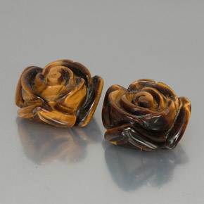 天然棕色Tiger's Eye，异形，16×16毫米，不透明