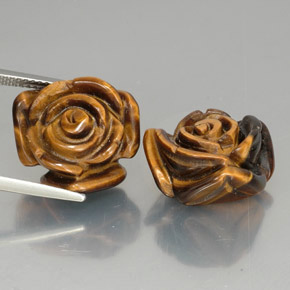 天然棕色Tiger's Eye，异形，16×15.9毫米，不透明