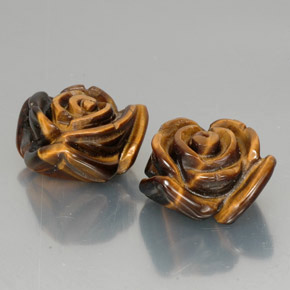 天然棕色Tiger's Eye，异形，16×15.9毫米，不透明