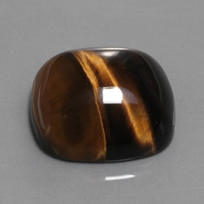 28.03克拉天然棕色Tiger's Eye，垫形剪裁，19.9×19.9毫米，不透明