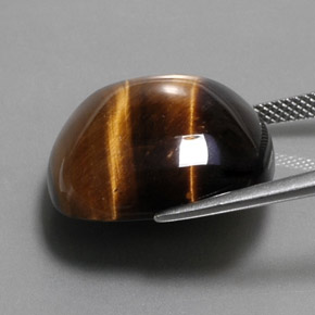 27.92克拉天然虎眼石，垫形剪裁，不透明