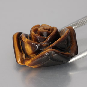 12.07克拉天然虎眼石，异形，不透明