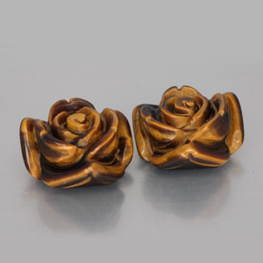 天然棕色Tiger's Eye，异形，15.8×15.5毫米，不透明