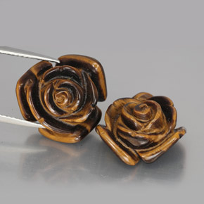 天然棕色Tiger's Eye，异形，16.1×15.5毫米，不透明