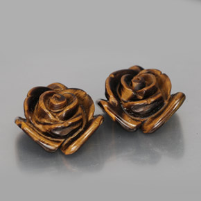 天然棕色Tiger's Eye，异形，16.1×15.5毫米，不透明