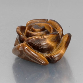 11.88克拉天然棕色Tiger's Eye，异形，15.3×15.1毫米，不透明
