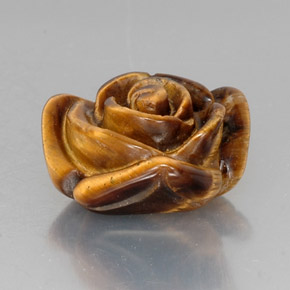 10.53克拉天然棕色Tiger's Eye，异形，15.6×15.1毫米，不透明