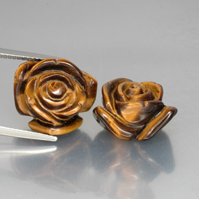 天然棕色Tiger's Eye，异形，18.9×14.5毫米，不透明