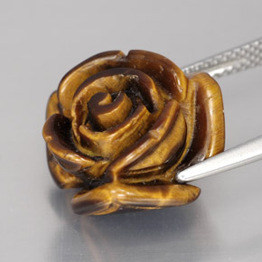 11.90克拉天然棕色Tiger's Eye，异形，15.4×15毫米，不透明