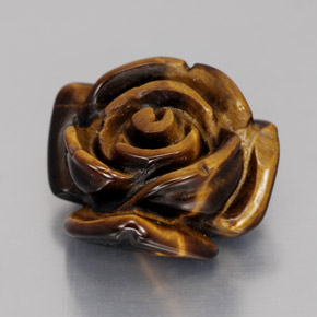 12.49克拉天然棕色Tiger's Eye，异形，15.8×15.1毫米，不透明