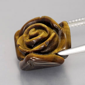 12.47克拉天然棕色Tiger's Eye，异形，15.8×15毫米，不透明