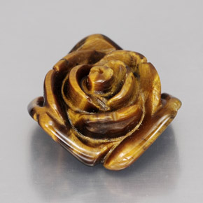 11.62克拉天然棕色Tiger's Eye，异形，16.1×15.6毫米，不透明