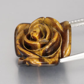 11.62克拉天然棕色Tiger's Eye，异形，16.1×15.6毫米，不透明