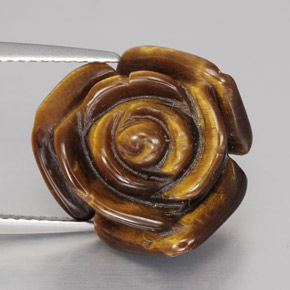 10.60克拉天然棕色Tiger's Eye，异形，15.8×15.6毫米，不透明
