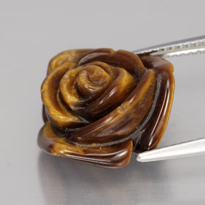 10.60克拉天然棕色Tiger's Eye，异形，15.8×15.6毫米，不透明